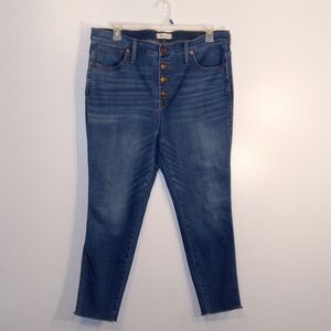Madewell Women's Dark Wash Crop Skinny Jeans